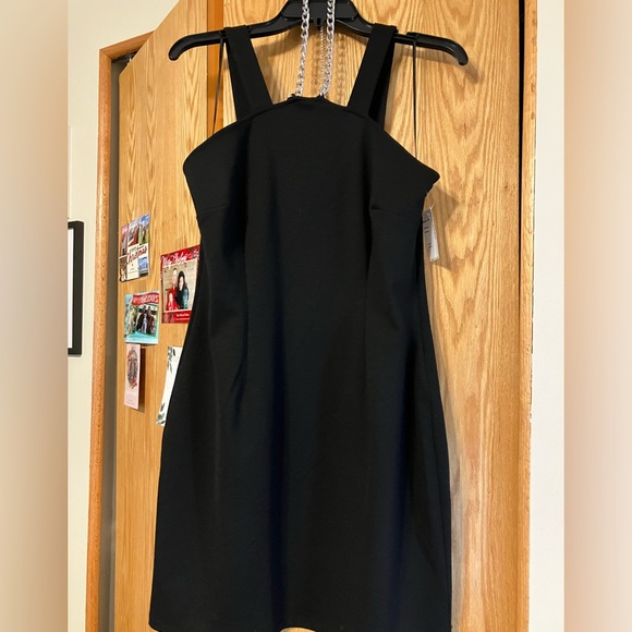 NWT $140 Michael Kors black chain neck cocktail party dress! Sz Med. Date night - Picture 9 of 16